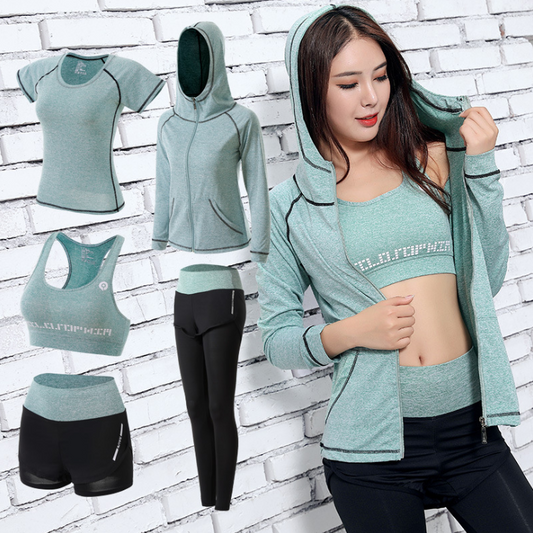 Autumn and winter yoga clothing suit running quick-drying clothes long-sleeved professional sportswear suit
