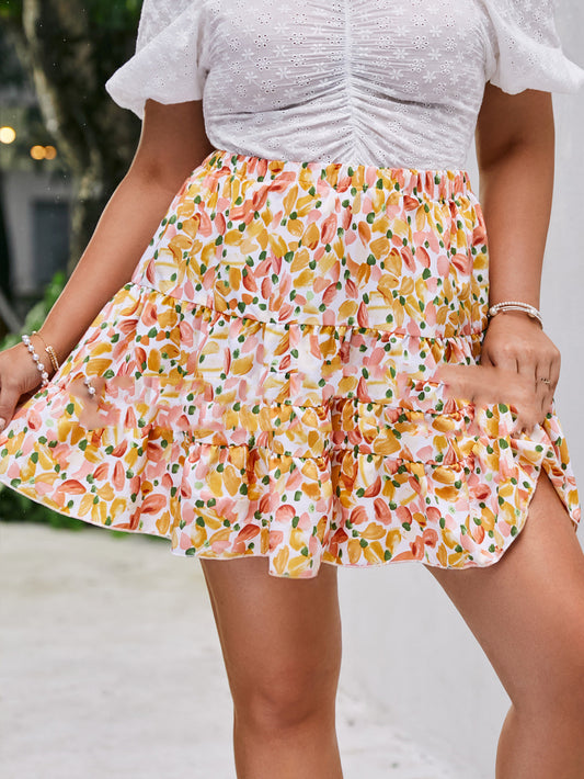 New Crisp Sweet Print Pleated Skirt
